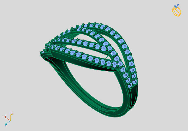 Women Ring 3DM Womens Ring 3d models 3D print model 3D print model_1