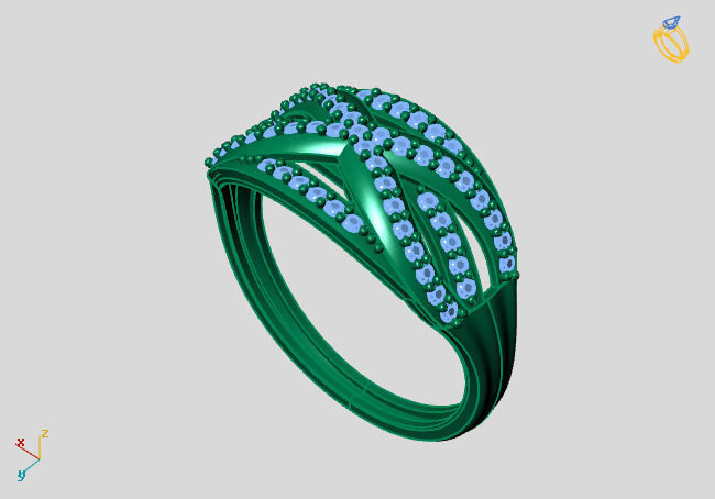 Women Ring 3DM Womens Ring 3d models 3D print model 3D print model_1