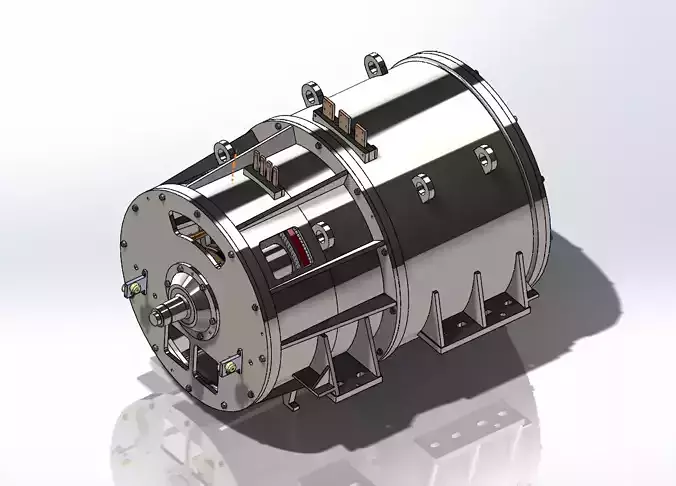 Train generator D19E Low-poly 3D model