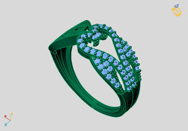 Women Ring 3DM Womens Ring 3d models 3D print model 3D print model_1