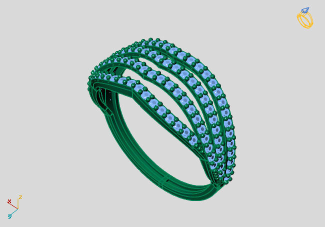 Women Ring 3DM Womens Ring 3d models 3D print model 3D print model_1