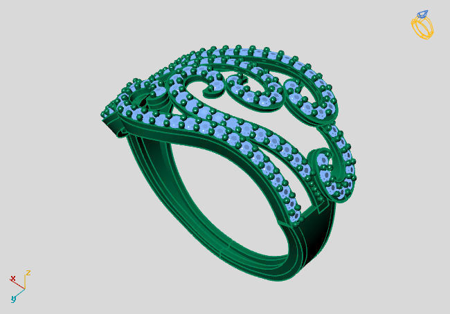 Women Ring 3DM Womens Ring 3d models 3D print model 3D print model_1