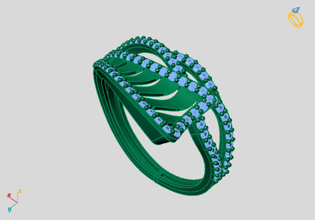 Women Ring 3DM Womens Ring 3d models 3D print model 3D print model_1