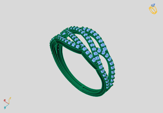 Women Ring 3DM Womens Ring 3d models 3D print model 3D print model_1