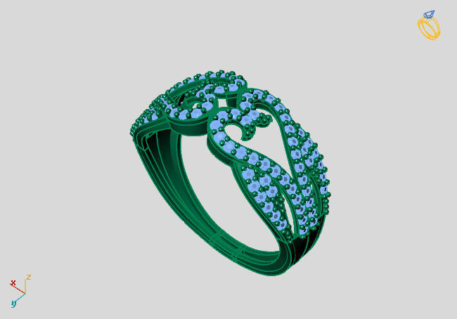 Women Ring 3DM Womens Ring 3d models 3D print model 3D print model_1