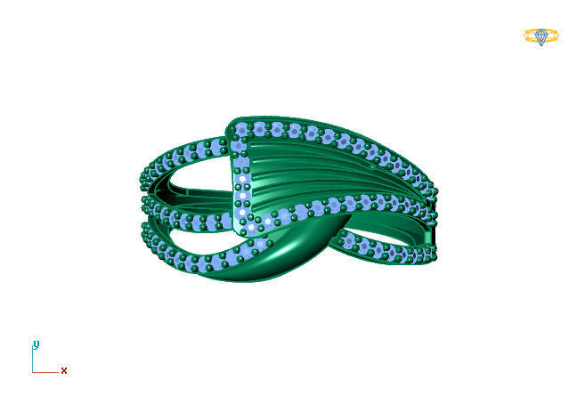 Women Ring 3DM Womens Ring 3d models 3D print model 3D print model_2