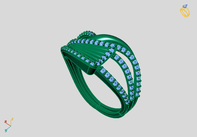 Women Ring 3DM Womens Ring 3d models 3D print model 3D print model_1