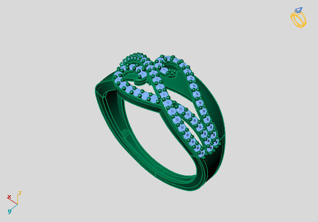 Women Ring 3DM Womens Ring 3d models 3D print model 3D print model_1