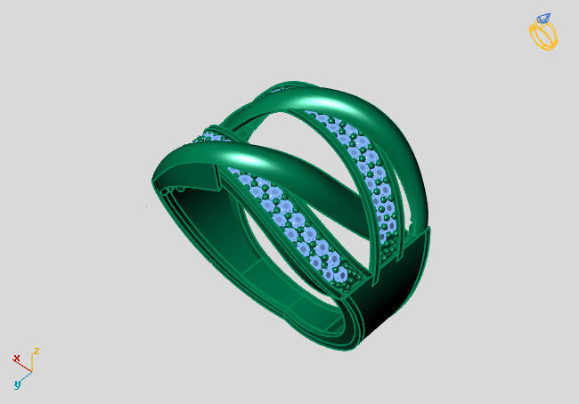 Women Ring 3DM Womens Ring 3d models 3D print model 3D print model_1