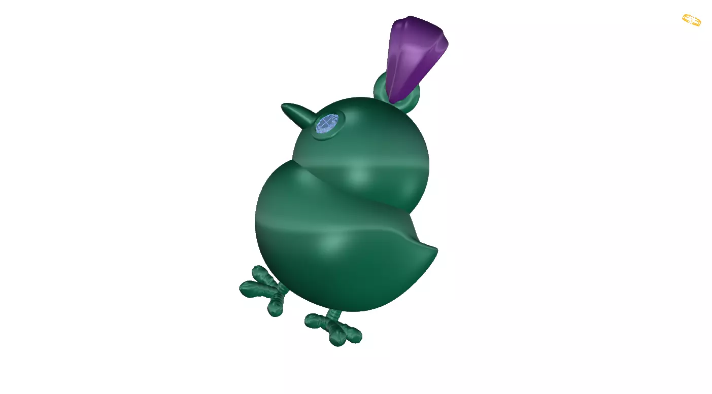 pendant bird 3D print model_0