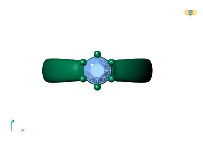 Women Ring 3DM Womens Ring 3d models 3D print model 3D print model_2