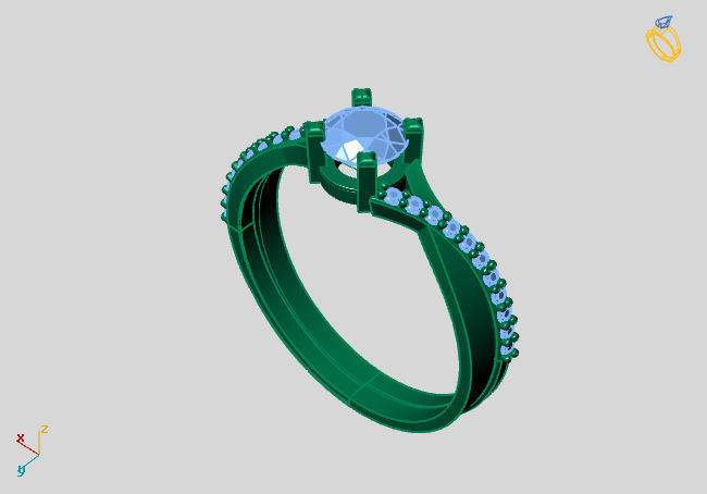Women Ring 3DM Womens Ring 3d models 3D print model 3D print model_1