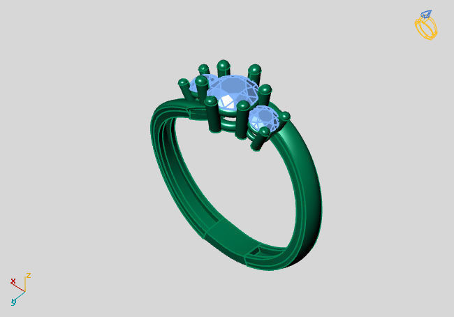 Women Ring 3DM Womens Ring 3d models 3D print model 3D print model_1