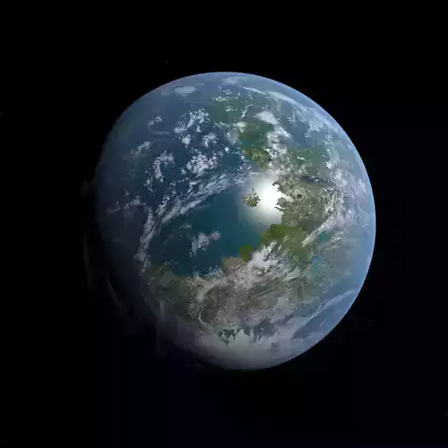 Earth-like Planet - Alien Planet 8k  Low-poly 3D model