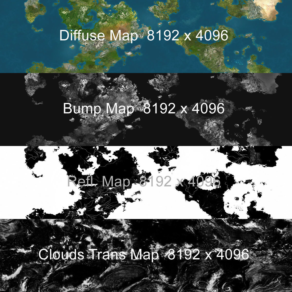 Earth-like Planet - Alien Planet 8k Low-poly 3D model_11