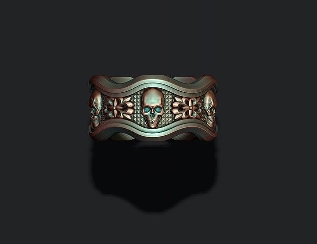 skull ring 3D print model