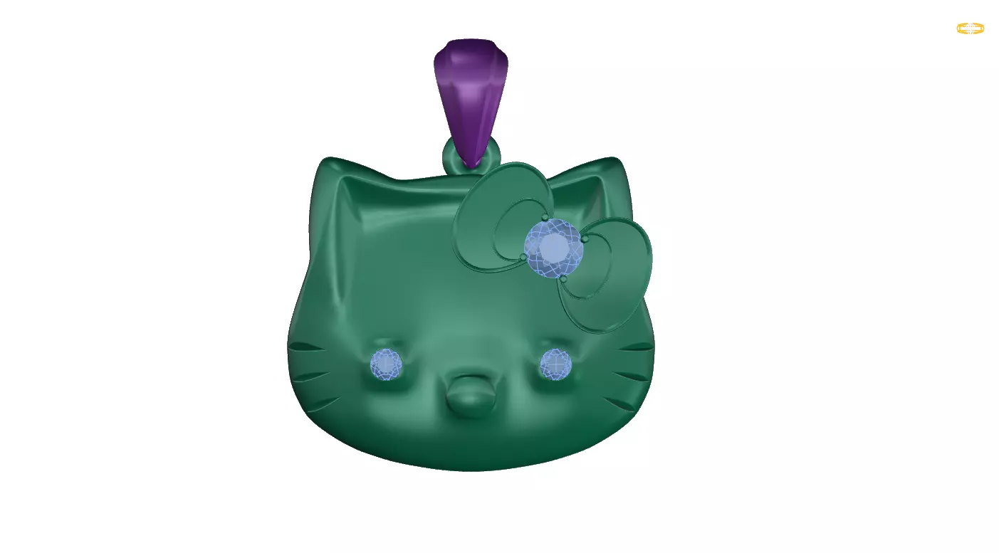 pendant hello kitty 3D print model_0