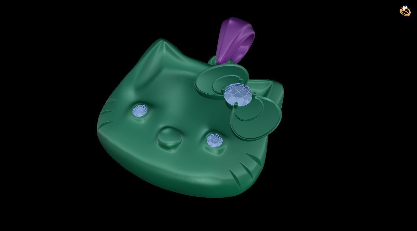 pendant hello kitty 3D print model_1