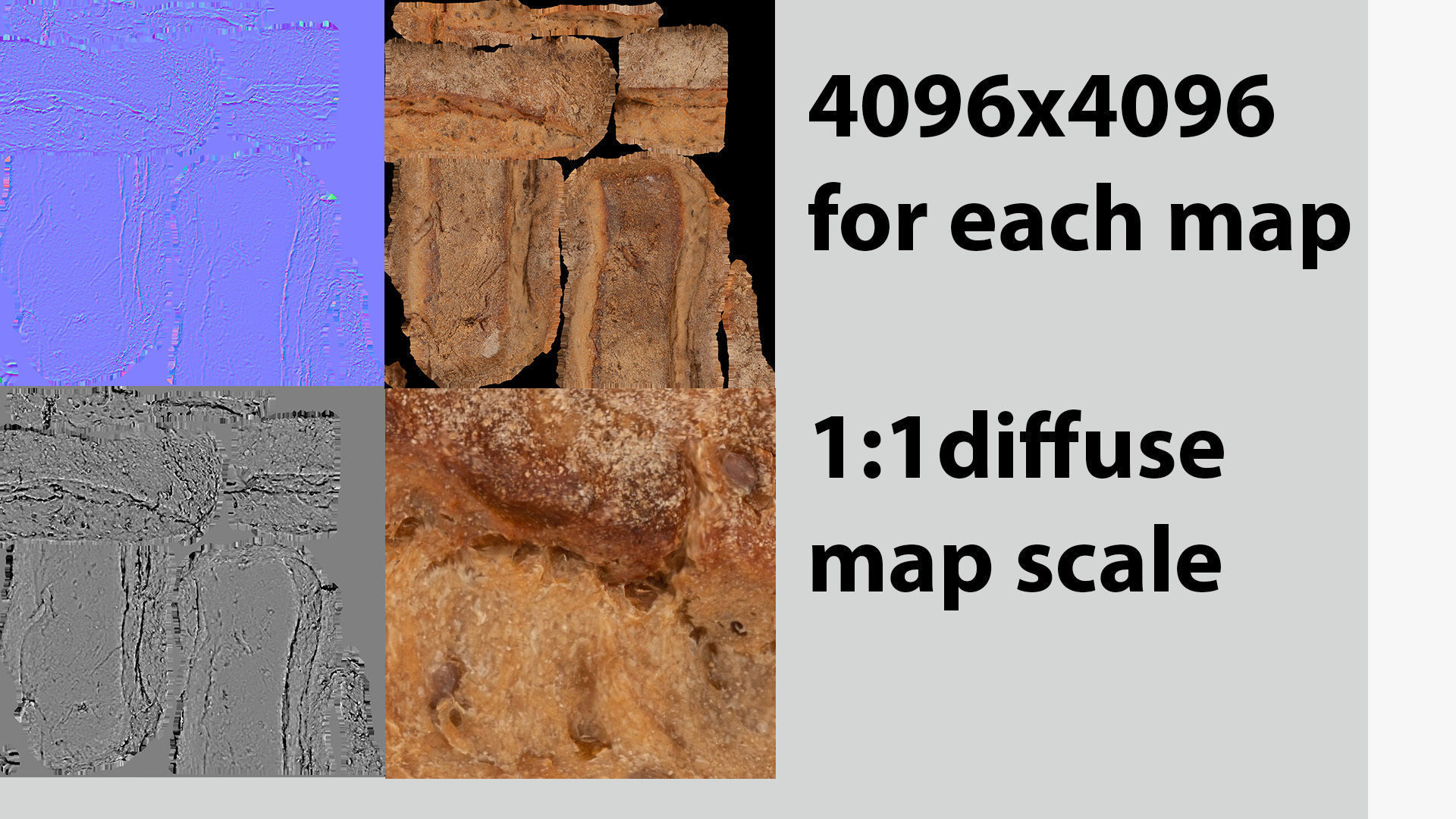 Buckwheat bun loaf or roll 3D model_7