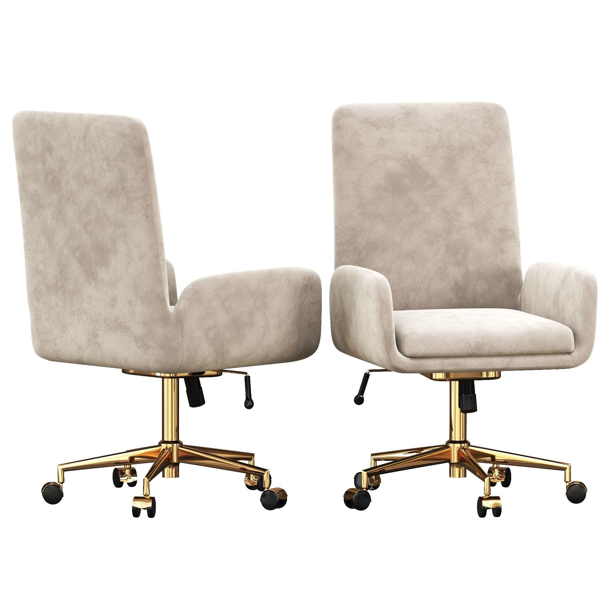 Union  Scale MidMod Fabric Manager Chair 3D model_4