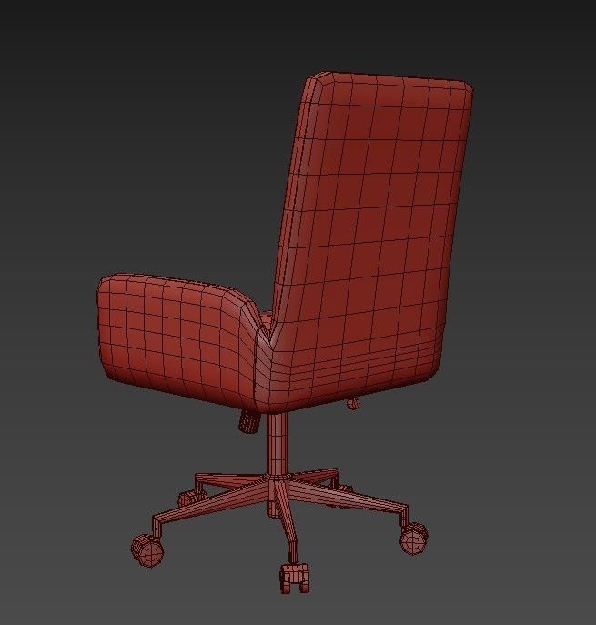 Union  Scale MidMod Fabric Manager Chair 3D model_7