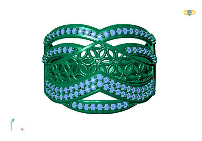 Women Ring 3DM Womens Ring 3d models 3D print model 3D print model_2