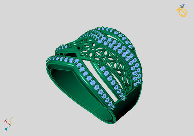 Women Ring 3DM Womens Ring 3d models 3D print model 3D print model_1