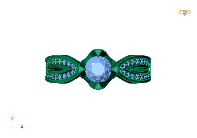 Women Ring 3DM Womens Ring 3d models 3D print model 3D print model_2