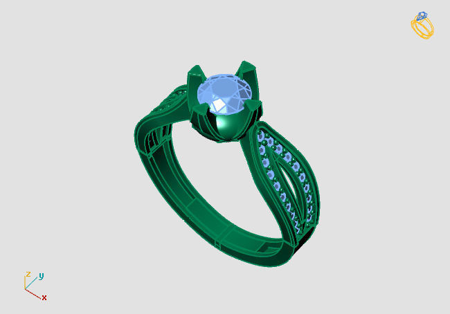 Women Ring 3DM Womens Ring 3d models 3D print model 3D print model_1