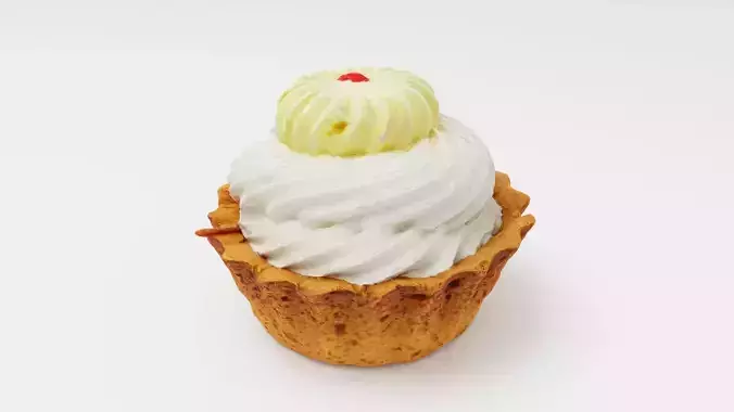 Cake pastry fancy cake or sponge-cake with cream