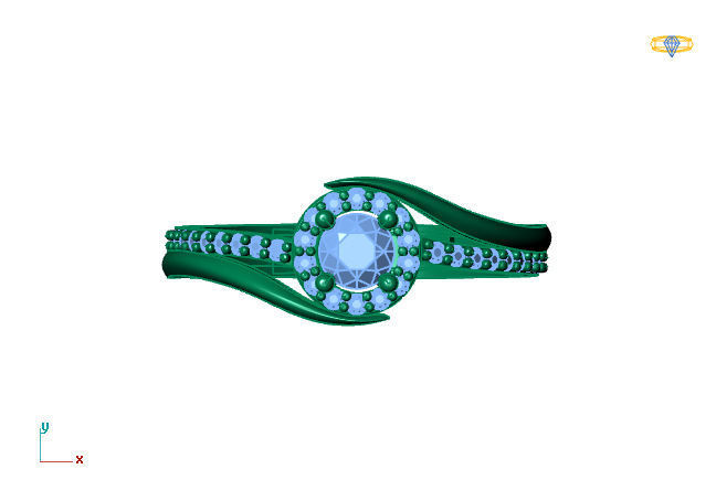 Women Ring 3DM Womens Ring 3d models 3D print model 3D print model_2