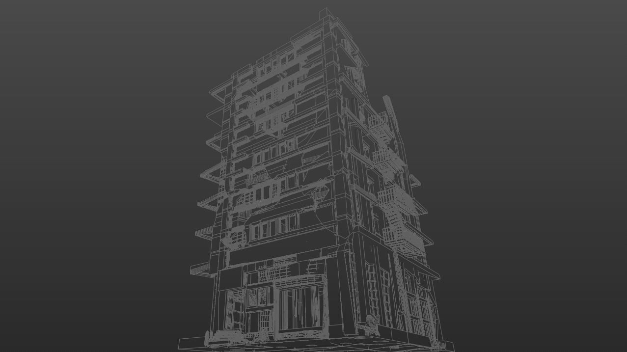 Abandoned Building  3D model_10