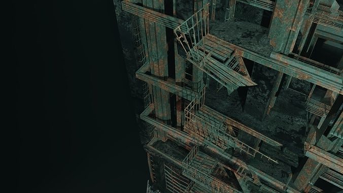 Abandoned Building  3D model 5