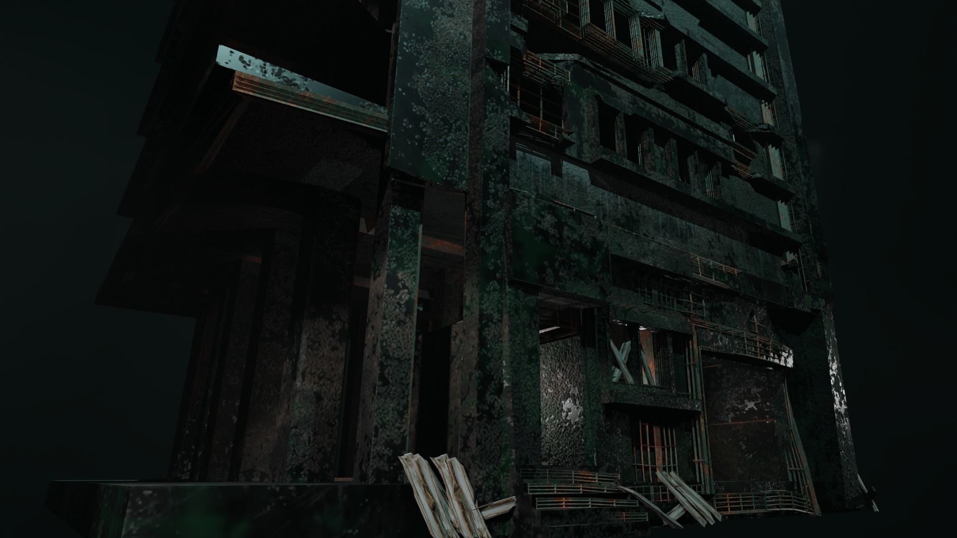 Abandoned Building  3D model_2