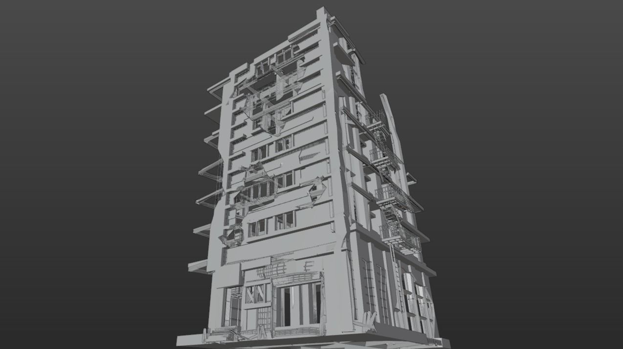 Abandoned Building  3D model_9