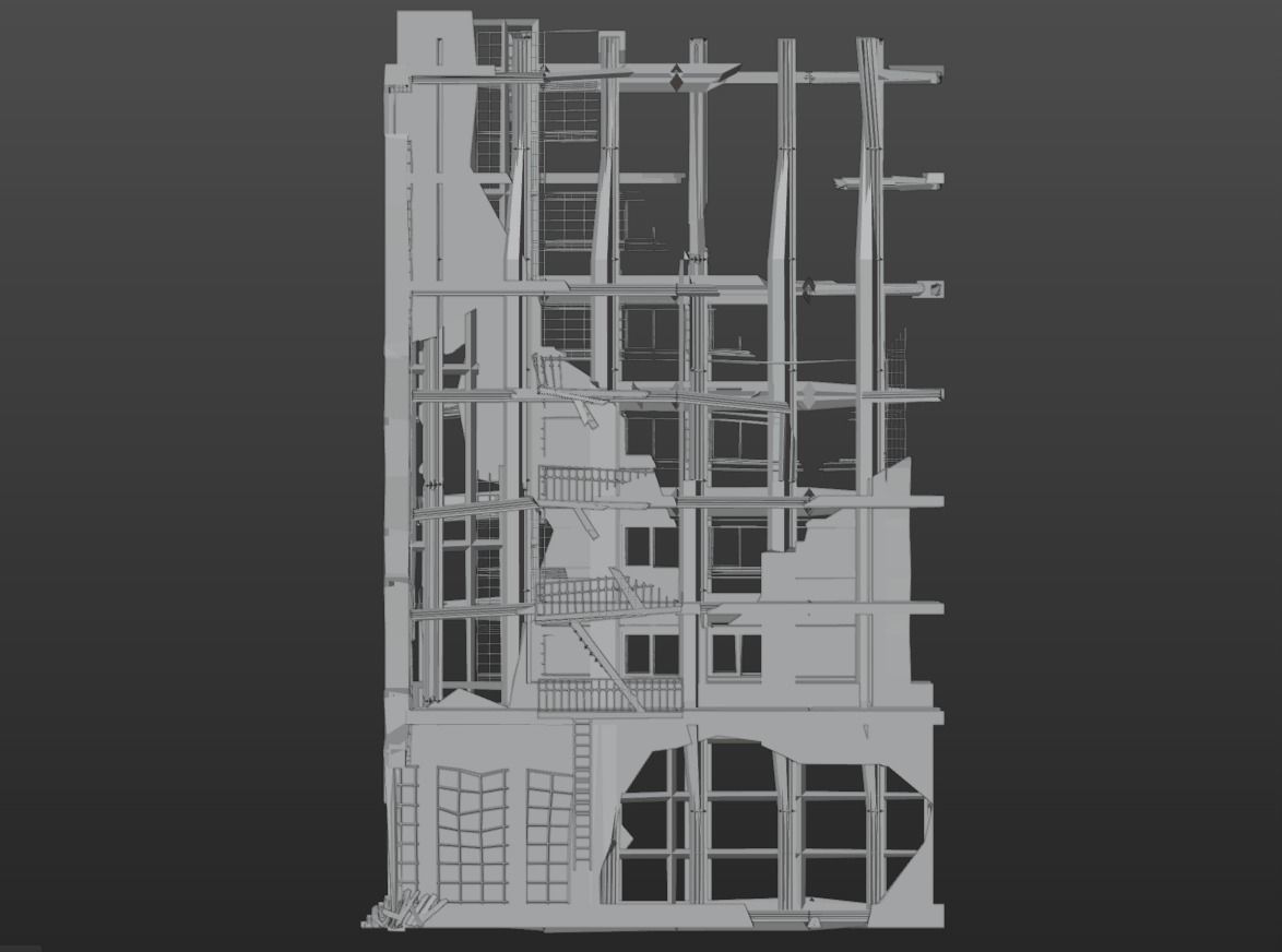 Abandoned Building  3D model_12