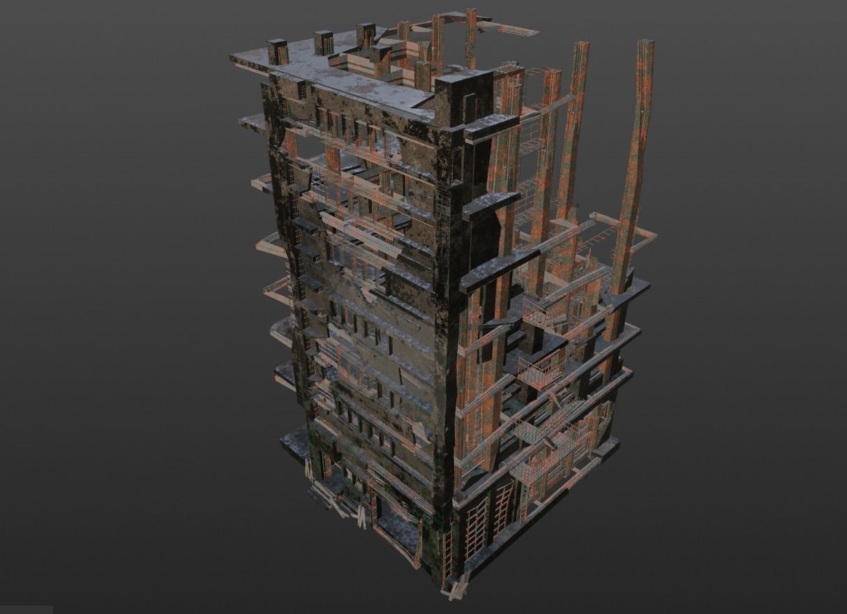 Abandoned Building  3D model_8