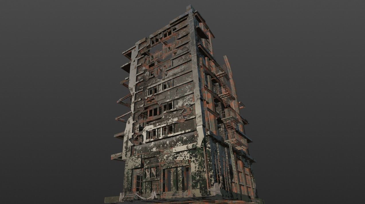 Abandoned Building  3D model_7