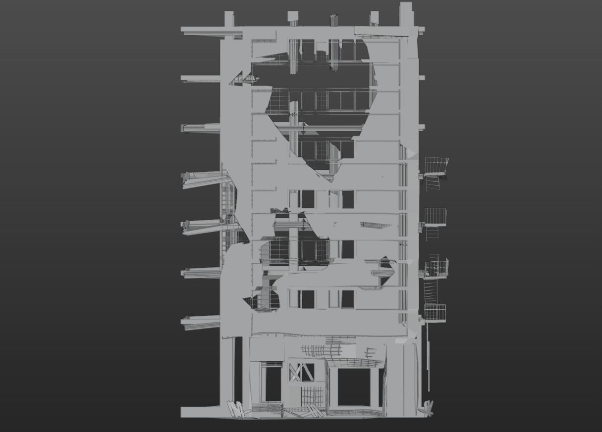 Abandoned Building  3D model_11