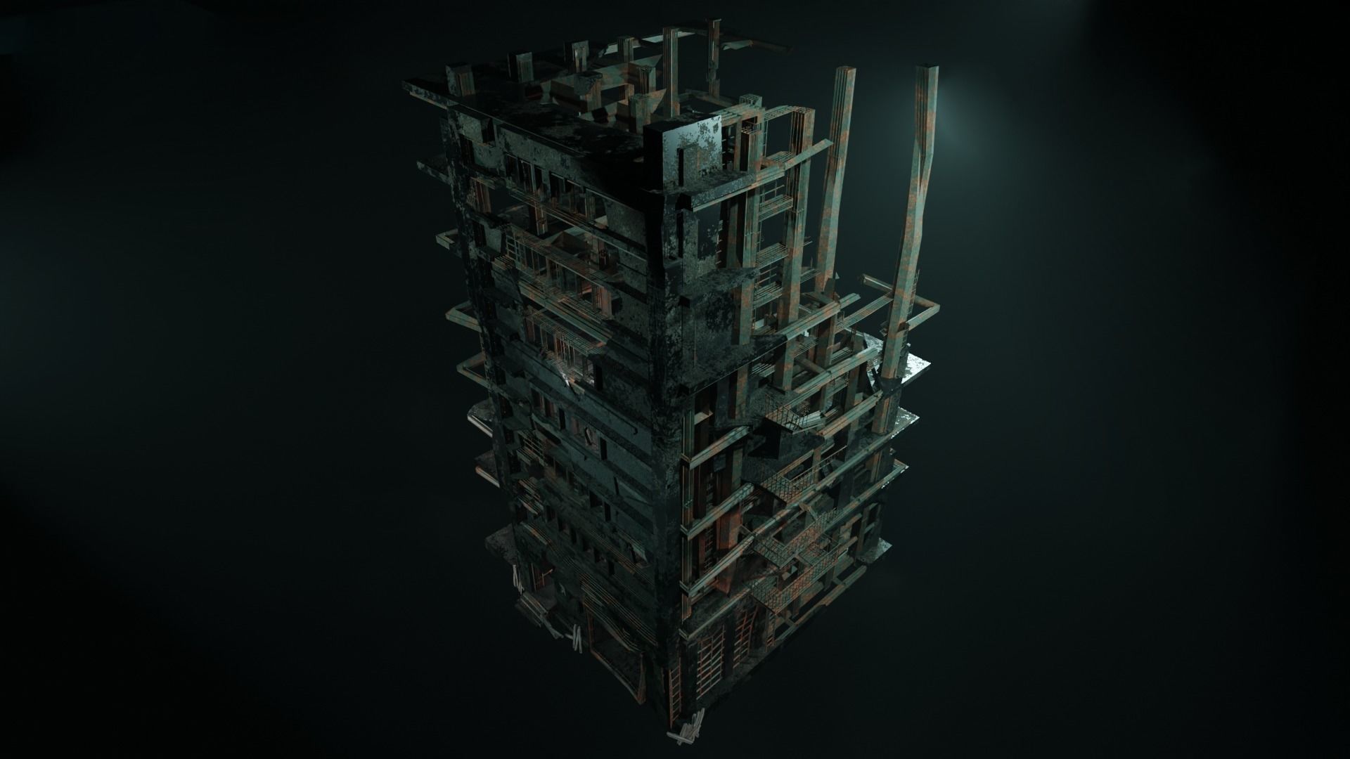 Abandoned Building  3D model_1