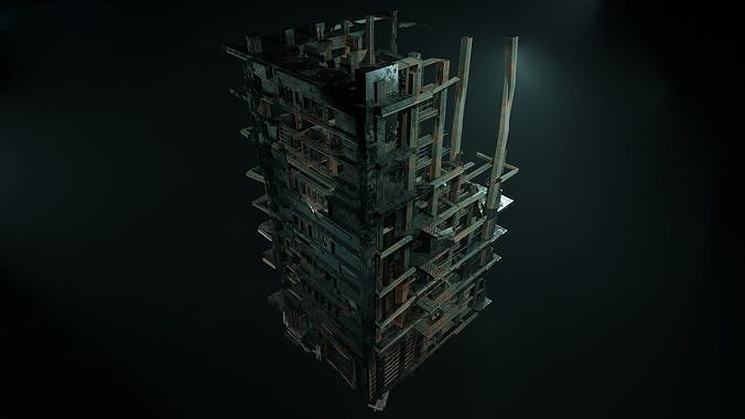 Abandoned Building  3D model 2