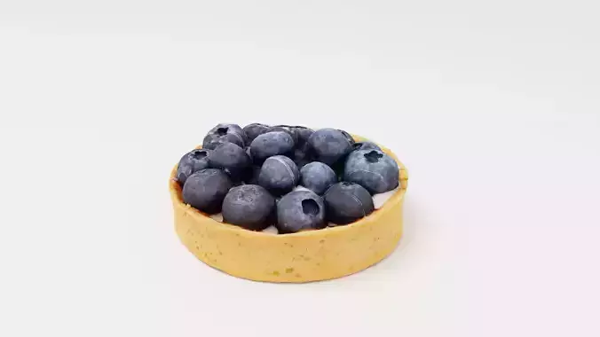 Blueberry tartelette tart or tartlet pastry