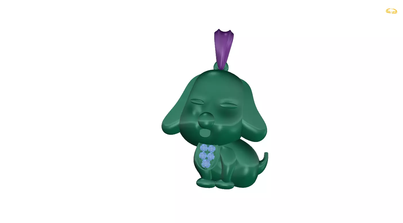 pendant sims dog 3D print model