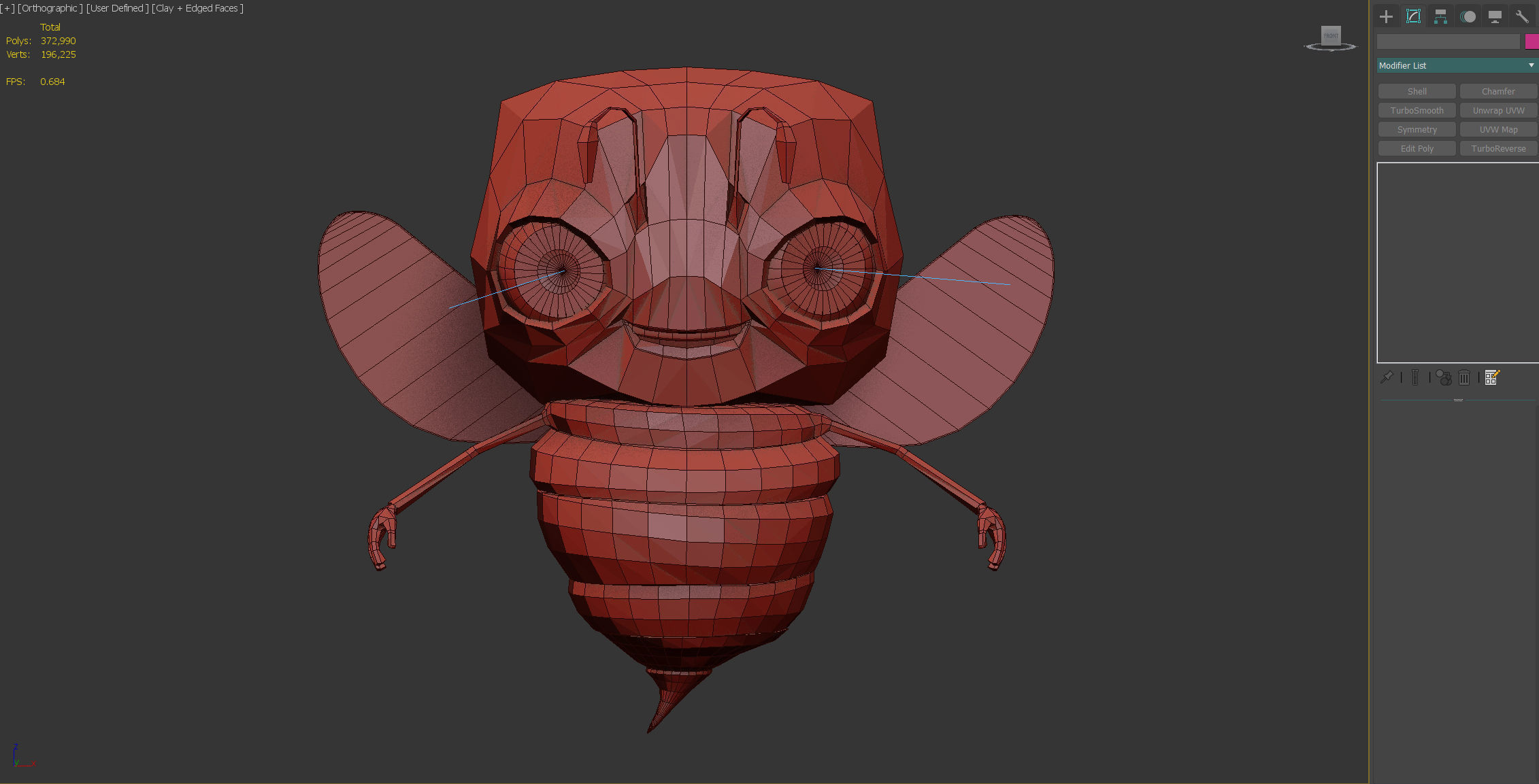 Bee Toon Character Low-poly 3D model_20