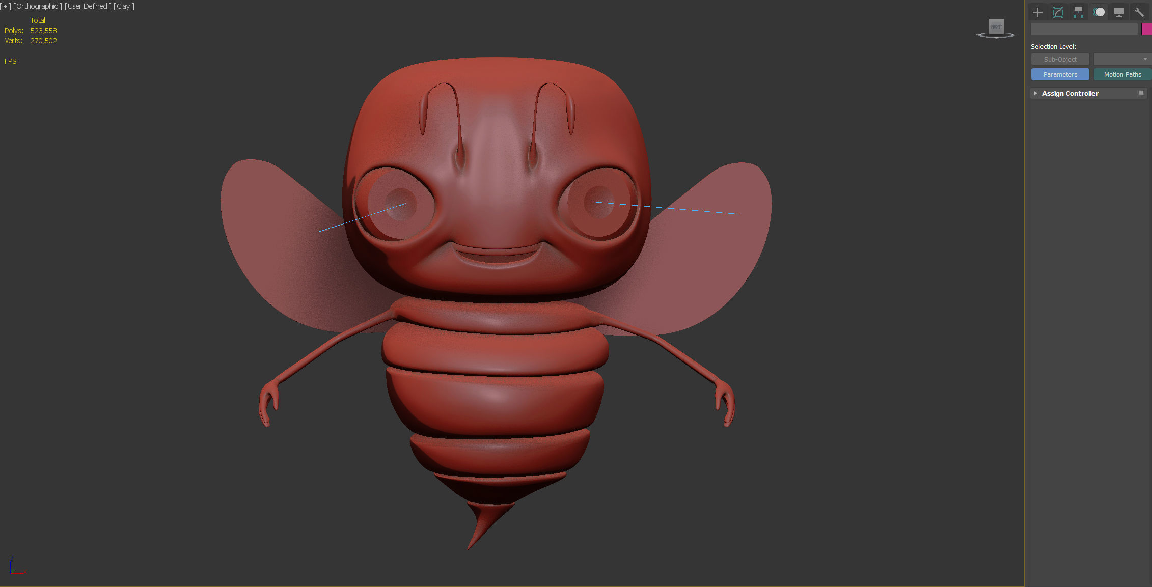 Bee Toon Character Low-poly 3D model_18