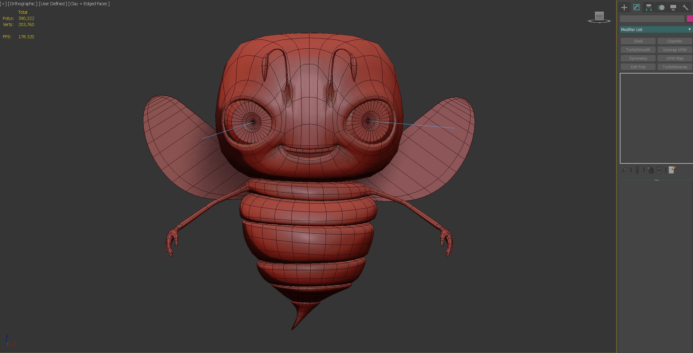 Bee Toon Character Low-poly 3D model_19