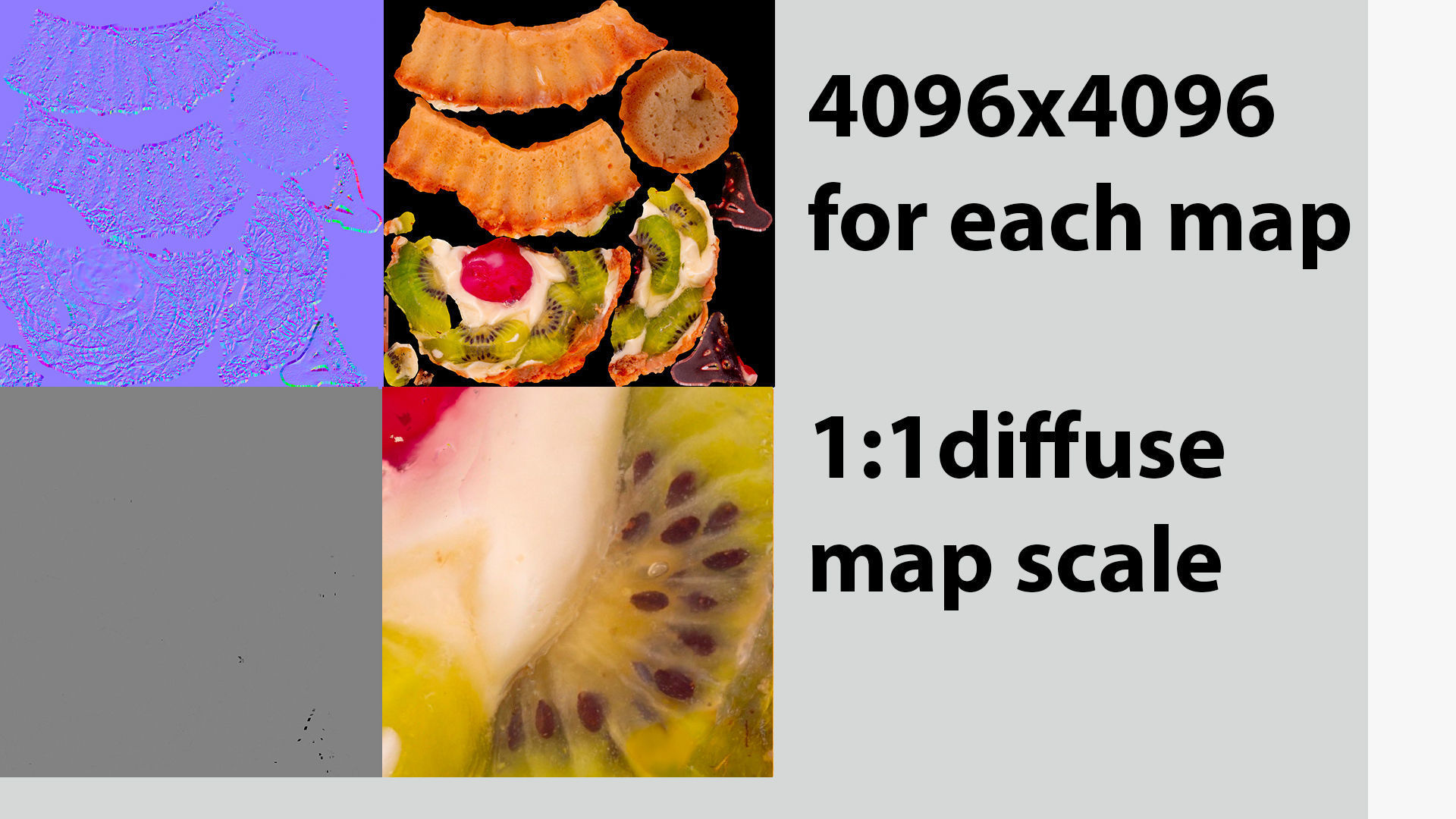 Cake pastry fancy cake or sponge-cake with kiwi and cherry 3D model_7