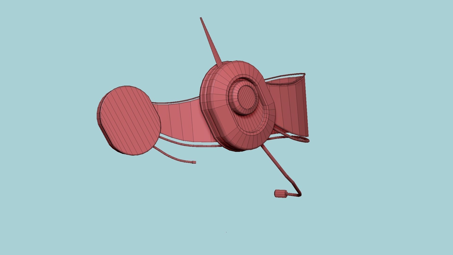 SciFi Glasses H08 Dark Steel - Character Design Fashion Low-poly 3D model_20