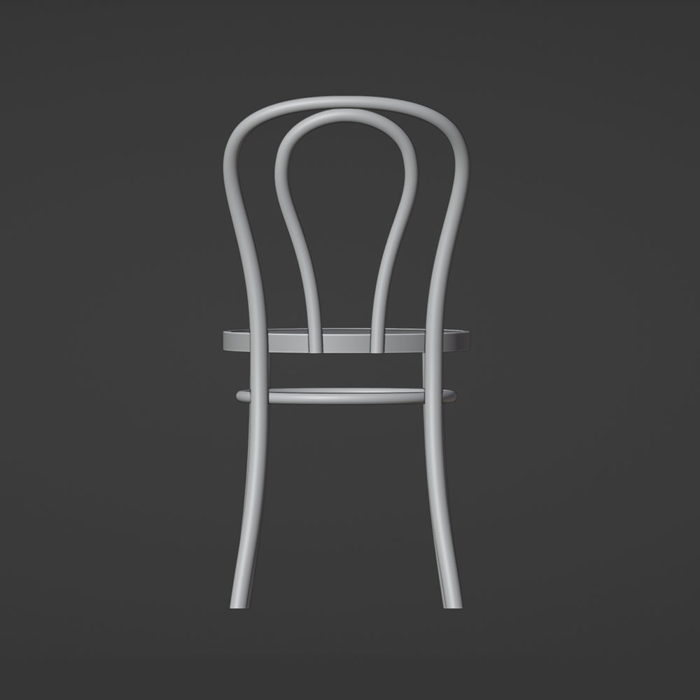 Simple chair Free 3D model_5