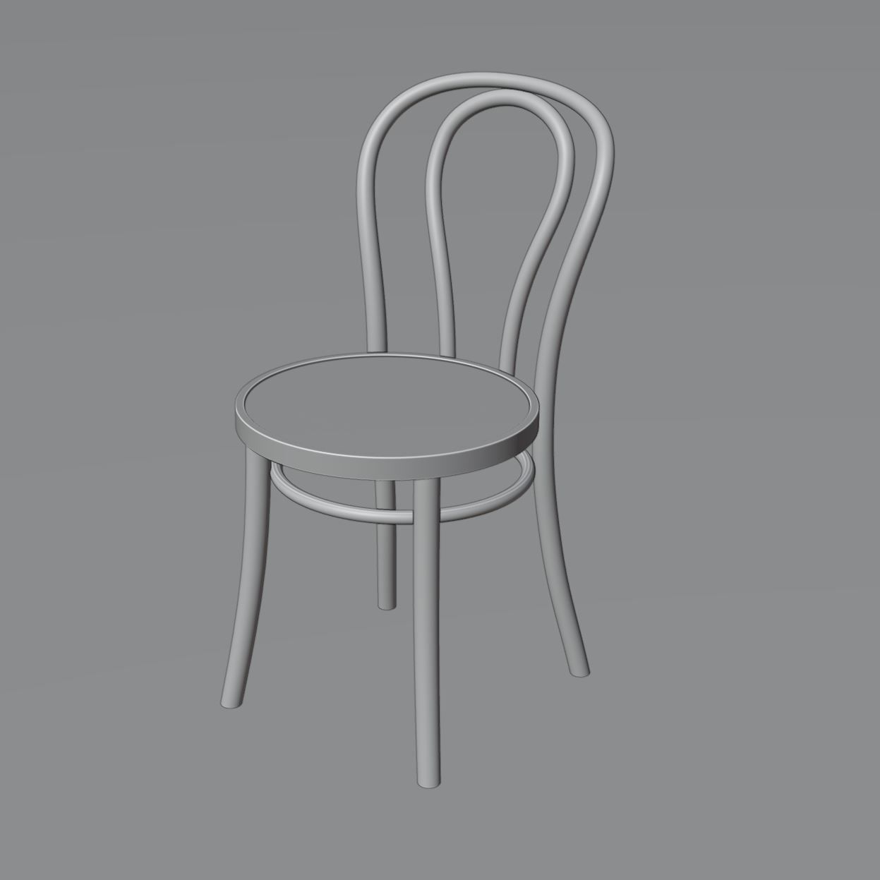 Simple chair Free 3D model_2
